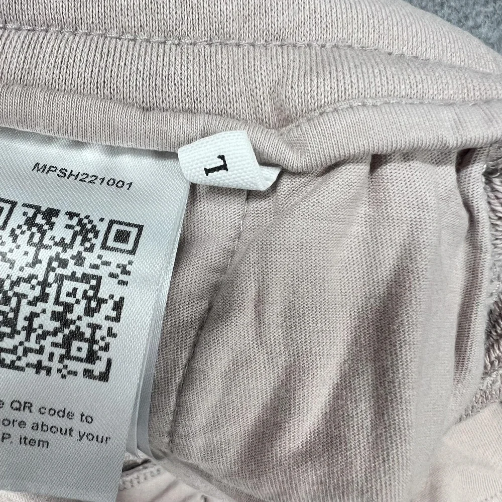 Mr Porter Sweat Shorts Mens Large Pink Organic Cotton Stripe Drawstring 7